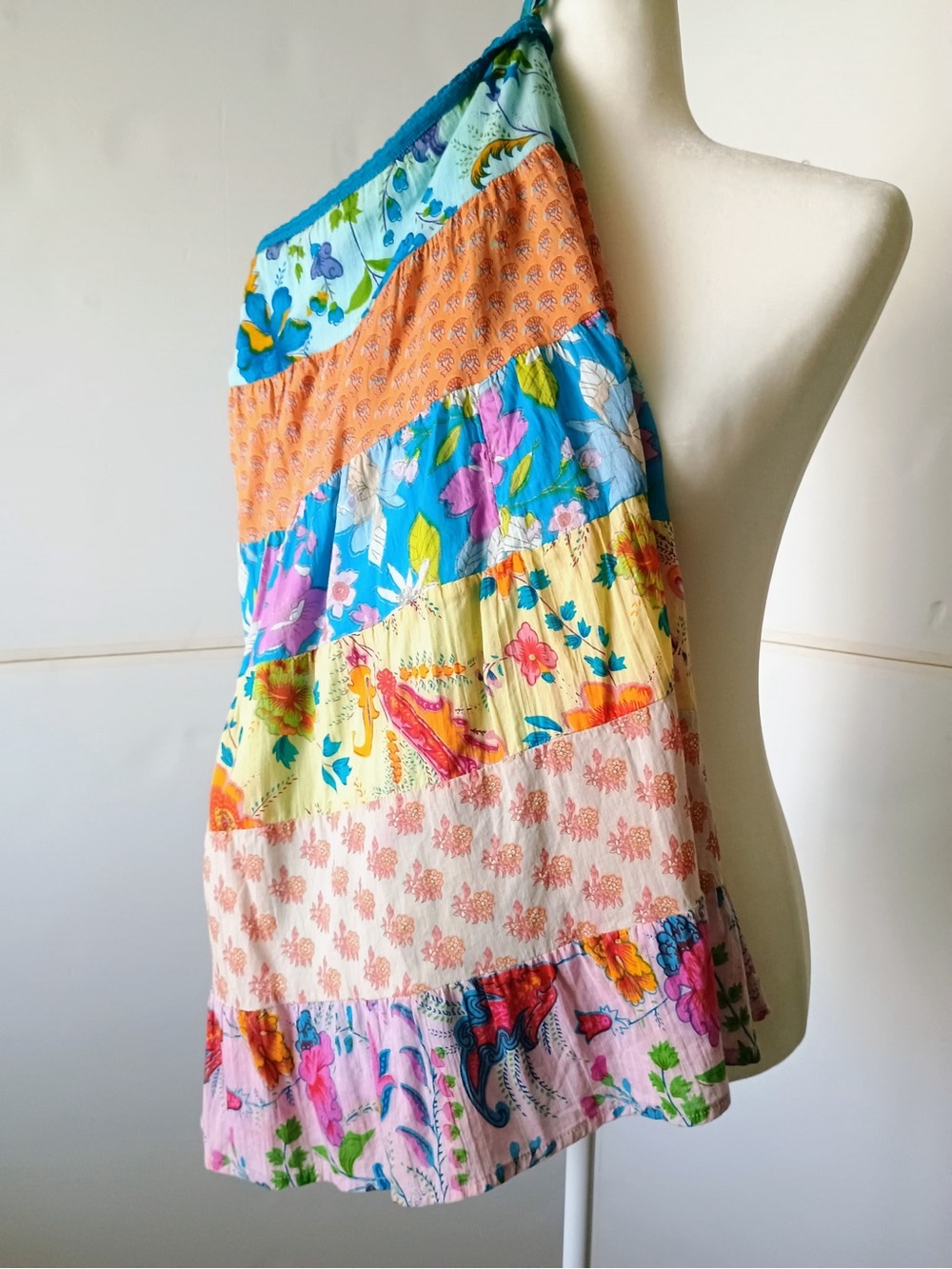 Blue Plate Multicolor Floral Tiered Midi Skirt